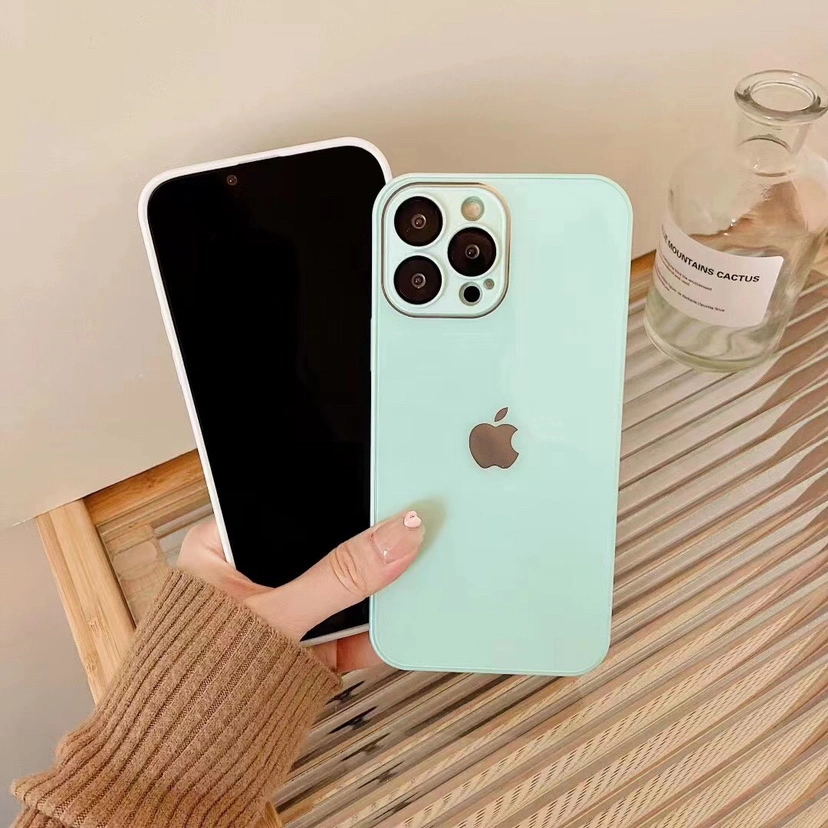 9d Liquid Glass Case with Lens Film with Lens Film Design Anti-Fingerprint Anti-Sweat for Apple iPhone Case 13