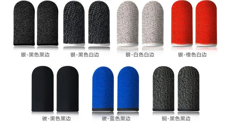 Selling 1 Pair Breathable Beehive Sweat-Proof Touch Screen Thumbs Finger Sleeve for PU Bg Mobile Phone Game Gamingfinger Sleeves Gaming Mobile Game Controller