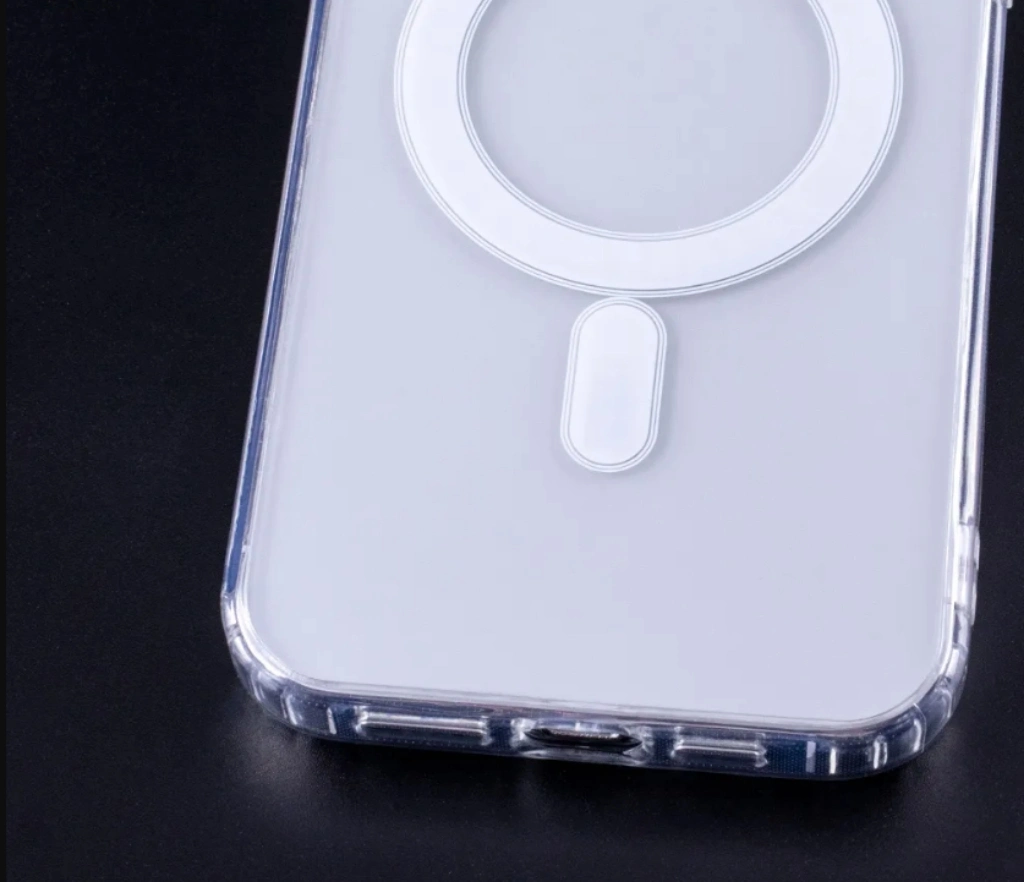 TPU PC Wireless Charging Clear Phone Case for iPhone 13 Back Cover Shockproof Magnetic Phone Case for iPhone 12 13 14 PRO