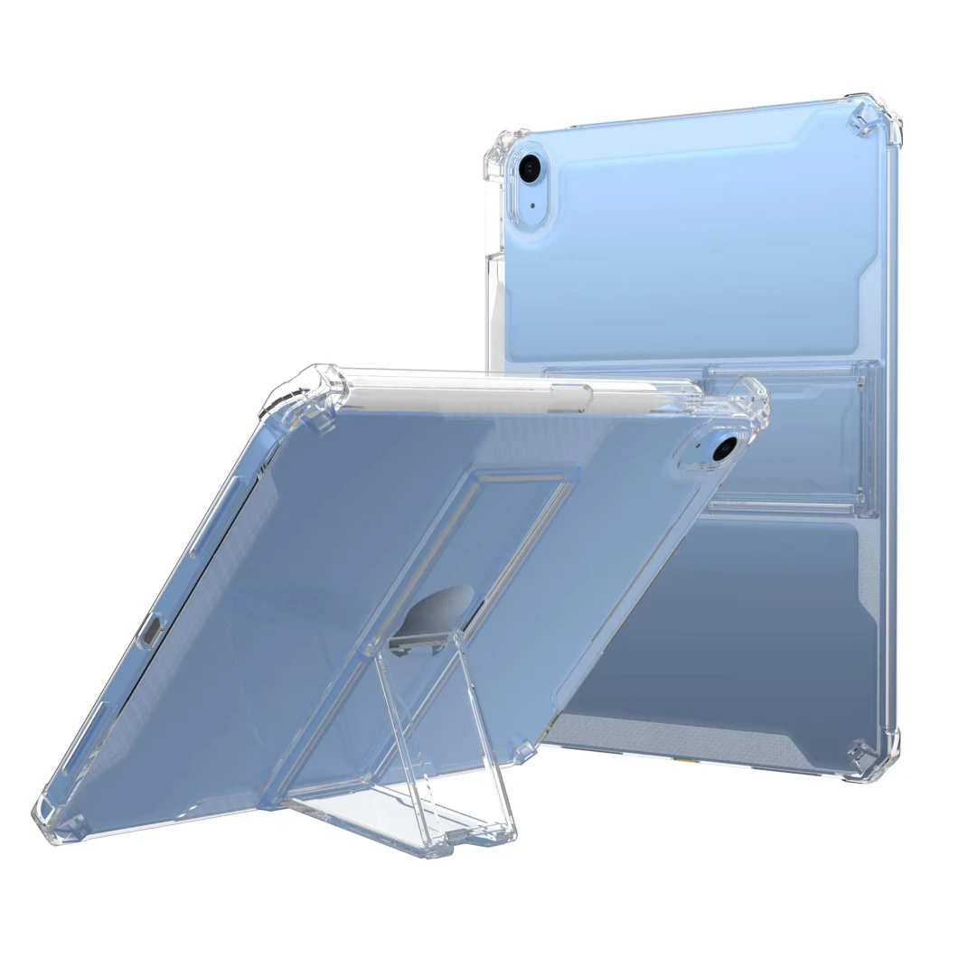 Clear Acrylic PC Kickstand Flexible TPU Tablet Cover Case for iPad Air 4/5 10.9 Inch 2020 2022