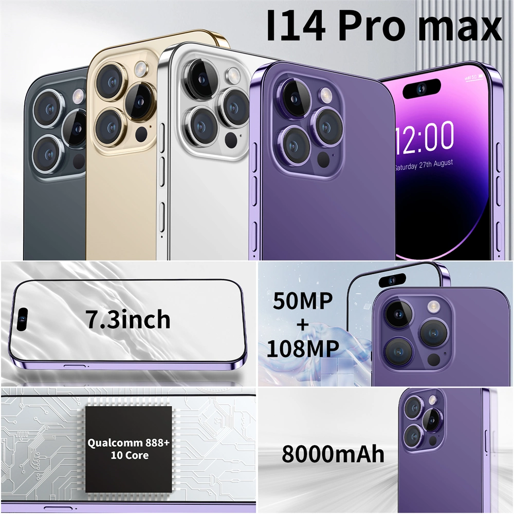 Case High Quality Original Unlocked I14promax 22g+1.5t Smart Phone Mobile Phone 4G 5g LTE Cell Phones Smart Mobile Phone Android Smartphone