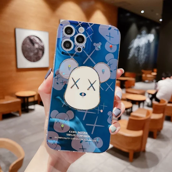 스트리트 브랜드 패션 Kaws TPU 소프트 폰 케이스 우울한 곰 Momo 핸드폰 IMD 소프트 케이스