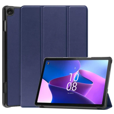 Lenovo Xiaoxin Pad 10.6 인치 2022 Tb-128fu 용 충격 방지 스마트 삼단 스탠드 태블릿 가죽 케이스