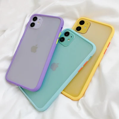 민트 심플 매트 범퍼 폰 케이스 for iPhone 11 PRO Xr X Xs Max Se 6s Plus 충격 방지 소프트 TPU 실리콘 보호 케이스