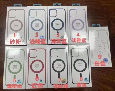 iPhone11-14용 휴대폰 Magsafe 투명 PC 케이스 9가지 색상의 Magsafe 커버