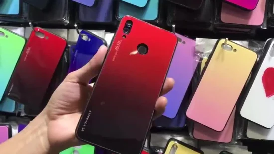 Huawei 휴대폰을 위한 새로운 창의적 TPU 소프트 엣지 그라데이션 유리 케이스